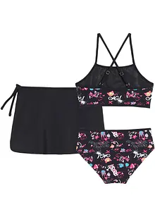 Meisjes bikini en rokje (3-dlg. set), bonprix