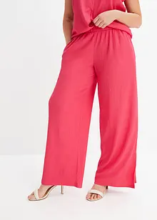 Crinkle-jersey broek met splitten, BODYFLIRT