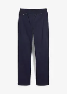 Mid waist jeans met geribde band, straight, bonprix