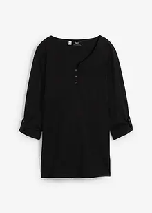 Shirt met knoopsluiting van biologisch katoen, bonprix