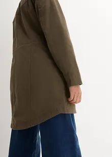 Korte katoenen parka met opstaande kraag, getailleerd, bonprix