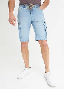 Lange jeans short met cargozakken, regular fit, John Baner JEANSWEAR