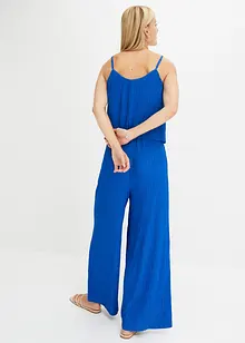 Jersey plissé jumpsuit, bonprix