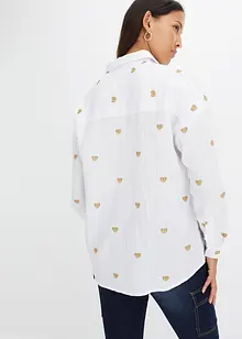 Mousseline blouse met borduursel, bonprix