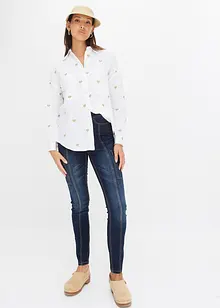 Mousseline blouse met borduursel, bonprix