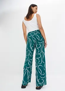 Soepelvallende broek met print, bonprix