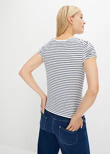 Gestreept shirt met cut-out, bonprix