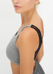 Bralette met biologisch katoen en kant, bonprix