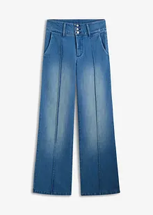 Wide leg jeans met mid waist, bonprix