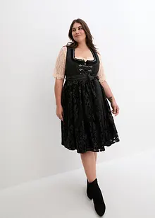 Dirndl met pailletten en schort (2-dlg. set), bonprix