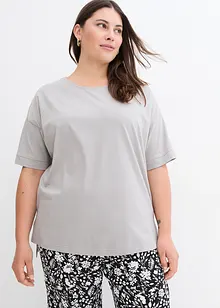 Oversized T-shirt met splitten opzij, bonprix