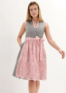 Dirndl met schort met borduursel (2-dlg. set), bonprix