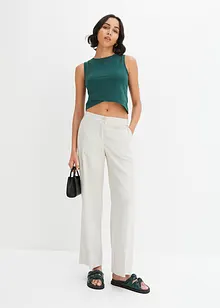 Cropped top van katoen-stretch, bonprix