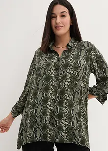 Lange blouse met puntige onderrand, bonprix