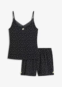 Shortama met sierlijk kant (2-dlg. set), bonprix
