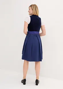 Dirndl met fluweel en schort van satijn (2-dlg. set), bonprix