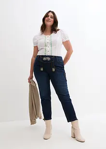 Tiroler 7/8 jeans met borduursel, bpc bonprix collection