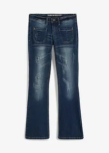 Flared stretch jeans low waist, bonprix