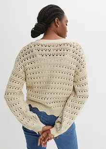 Ajour vest van katoen, bonprix