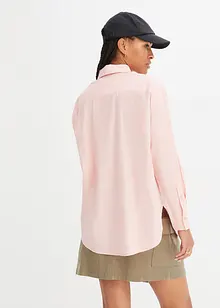 Oversized overhemdblouse met knoopsluiting van katoen, bonprix