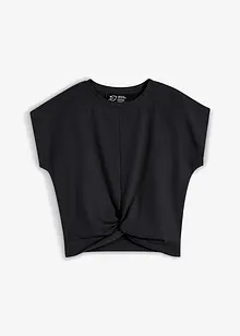 Kort T-shirt met knoopeffect, bonprix