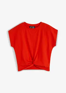 Kort T-shirt met knoopeffect, bonprix