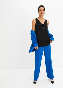 Top met rits in een viscosemix, bonprix