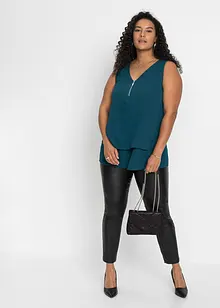 Top met rits in een viscosemix, bonprix