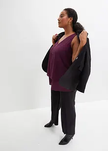 Top met rits in een viscosemix, bonprix