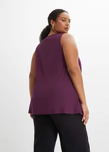 Top met rits in een viscosemix, bonprix