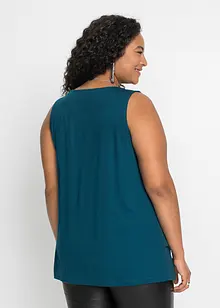 Top met rits in een viscosemix, bonprix