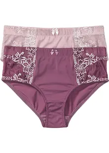 Corrigerende slip met borduursel (set van 2), bonprix