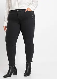 Skinny stretch jeans, mid waist, bonprix