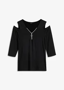 Cold shoulder shirt van soepele viscose, bonprix