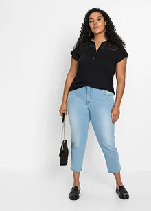 Henley shirt in een viscosemix, bonprix