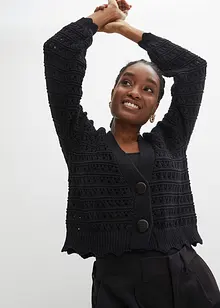 Ajour vest van katoen, bonprix