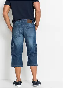 Regular fit 3/4 stretch cargo jeans, straight, bonprix