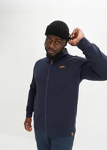 Sweatvest met opstaande kraag en imitatieleren details, bonprix