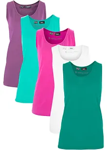 Katoenen longtop (set van 5), bonprix