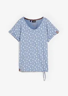 Gedessineerd T-shirt met strikkoordjes, bonprix