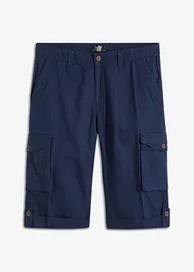 Lange cargo bermuda met linnen, regular fit, bonprix
