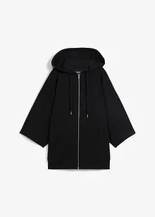 Sweatvest cape van katoen, bonprix