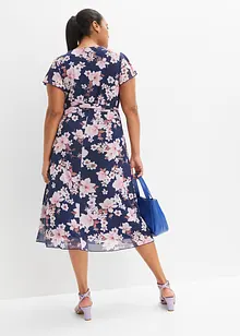 Gedessineerde midi jurk van mesh, bonprix