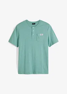 Henley shirt met comfort fit van puur biologisch katoen, korte mouw, bonprix