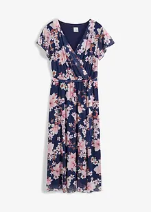 Gedessineerde midi jurk van mesh, bonprix