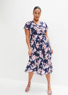 Gedessineerde midi jurk van mesh, bonprix