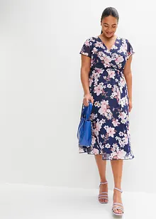 Gedessineerde midi jurk van mesh, bonprix