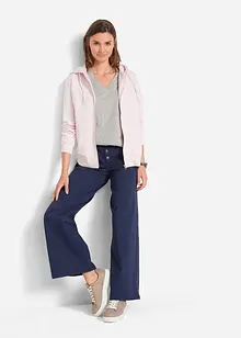 Wijd longshirt met V-hals, korte mouw  (set van 5), bonprix