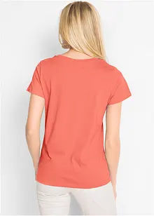 Shirt met ronde hals (set van 5), korte mouw, bonprix