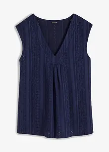 Top met broderie anglaise, bonprix